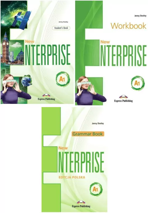 Pakiet: New Enterprise. Student's Book (Podręcznik) / Workbook (Ćwiczenia) / Grammar Book (Książka do gramatyki). Poziom A1. Język angielski - tantis.pl