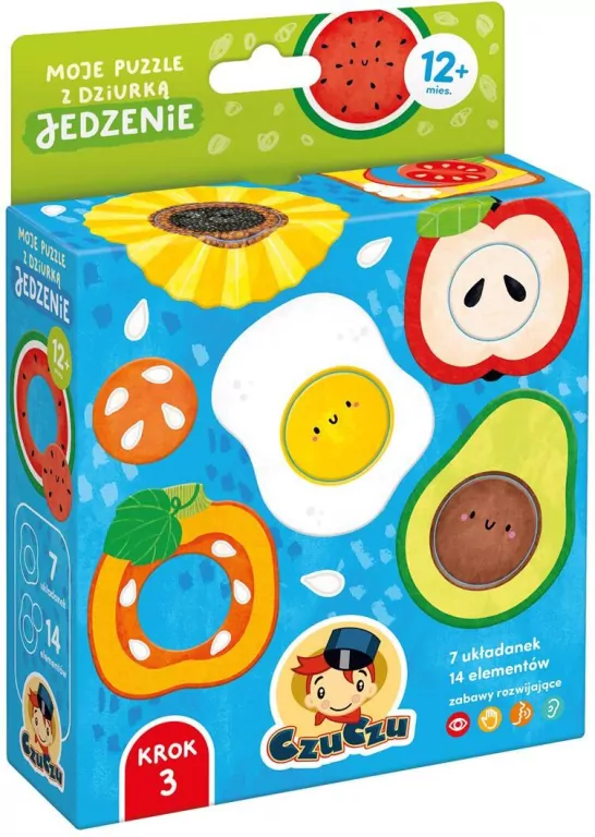 CzuCzu. Jedzenie. Moje puzzle z dziurką. 12m+ - tantis.pl