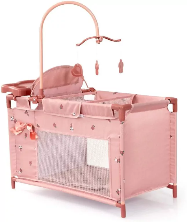 Łóżeczko dla lalek 46cm różowe - tantis.pl