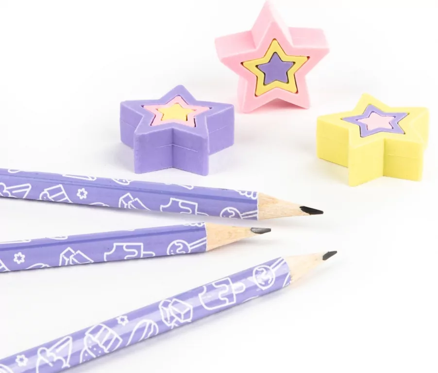 Ołówki zapachowe +gumki makaroniki KIDEA - tantis.pl