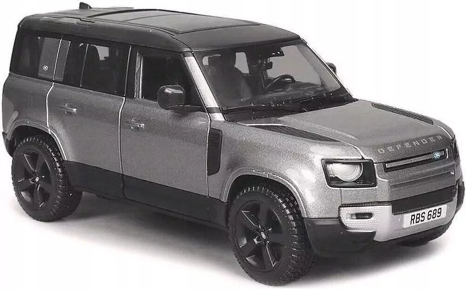 BBURAGO. Land Rover Defender 2022 silver 1:24 - tantis.pl
