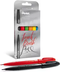 Pisaki do kaligrafii z elastyczną końcówką, 6 kolorów