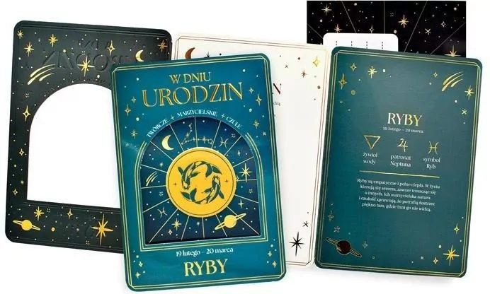 Karnet Urodziny (znaki zodiaku, Ryby) - tantis.pl