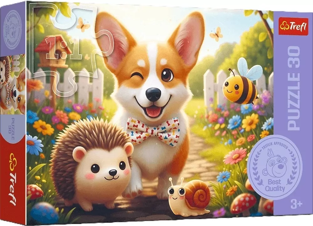 Puzzle 30 Dzień z Corgim TREFL - tantis.pl