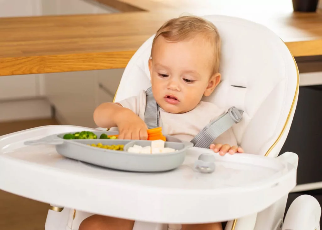 Silikonowy Talerz i sztućce. Wieloryb szary - tantis.pl