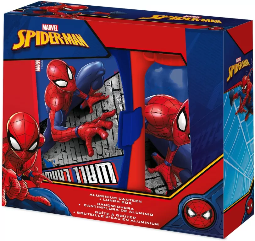 Zestaw śniadaniówka + bidon 500 ml Spiderman SP50006 - tantis.pl