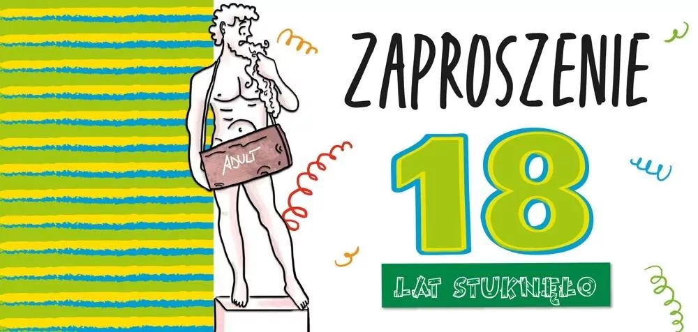 Zaproszenie Urodziny 18. Chłopak - tantis.pl