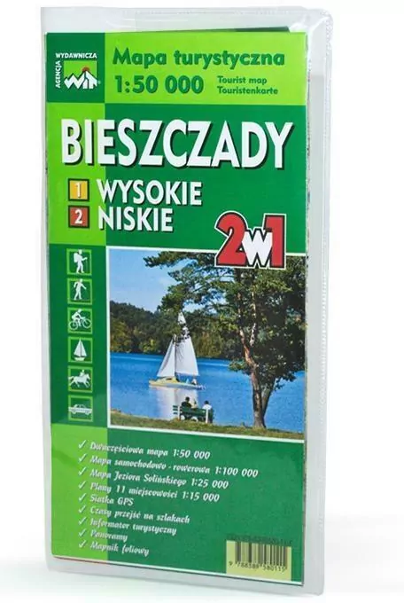 Bieszczady 2w1. Mapa turystyczna 1:50 000 - tantis.pl
