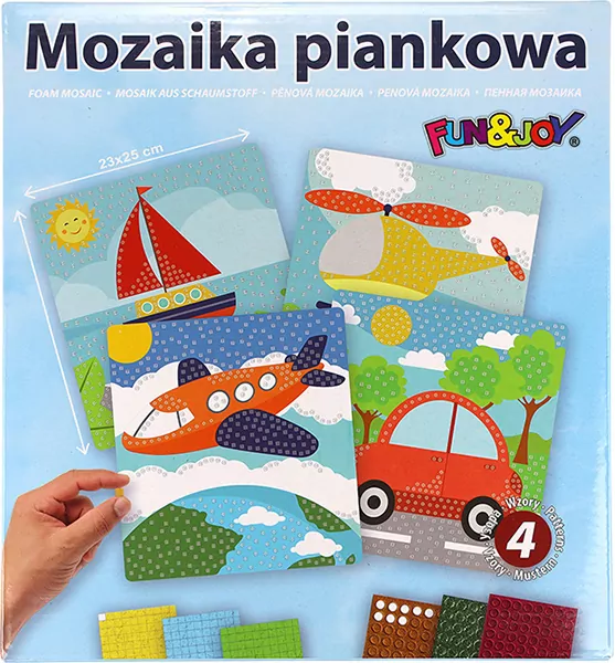 Mozaiki piankowe Boys 4 wzory - tantis.pl