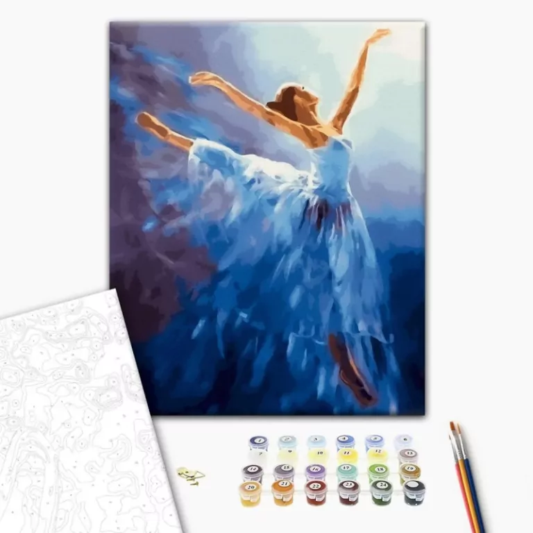 Malowanie po numerach BRUSHME 40x50cm Baletnica w powietrzu - tantis.pl