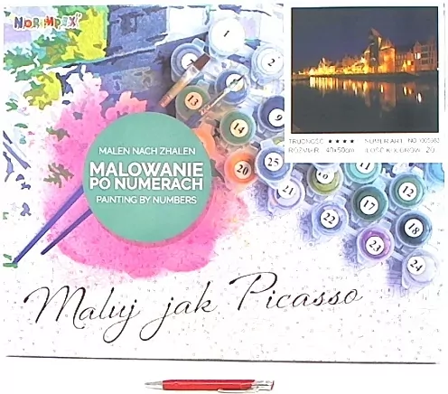Malowanie po numerach Gdańsk nocą 40x50cm, 1005983 - tantis.pl