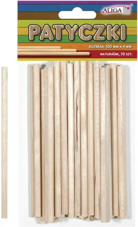 Patyczki bezbarwne 100x4mm 50szt - tantis.pl