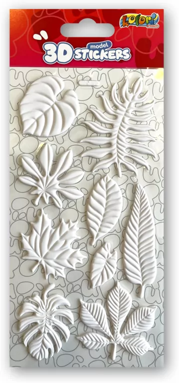 Naklejki 3D Model White Leaves PENMATE - tantis.pl
