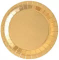 Talerzyki papierowe złote 23cm - tantis.pl