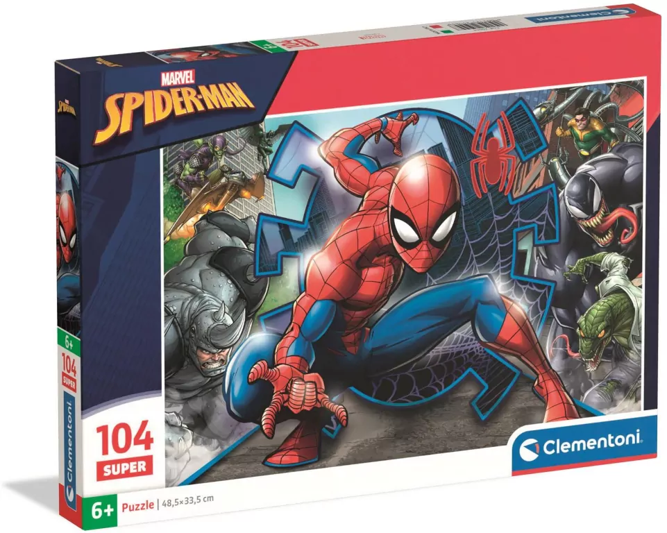 Puzzle 104 Super Color Spider-Man - tantis.pl