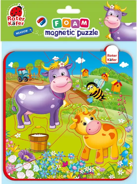 Miękkie magnetyczne puzzle. Koń i Świnki - tantis.pl