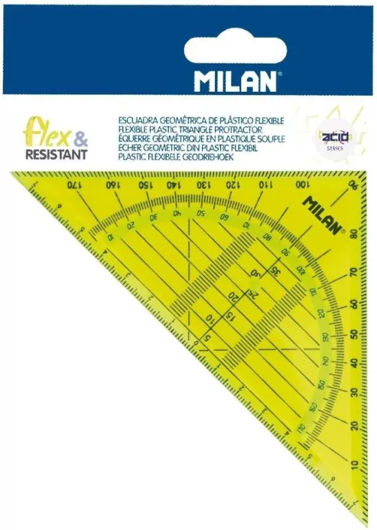 Ekierka elastyczna Asid 14cm żółta MILAN - tantis.pl