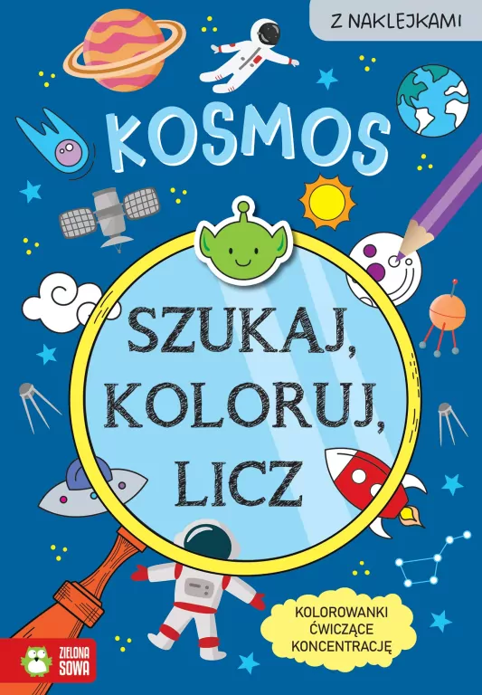 Szukaj, koloruj i licz. Kosmos - tantis.pl