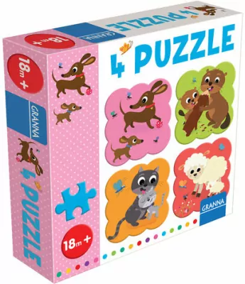 Granna. Puzzle z Jamnikiem, 4 elementy