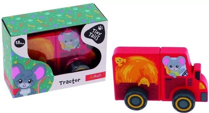 Zabawka drewniana - Traktor Tiny Tails TREFL - tantis.pl
