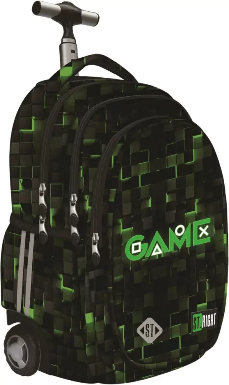 Plecak na kółkach 4 komorowy TB1 Green Game - tantis.pl