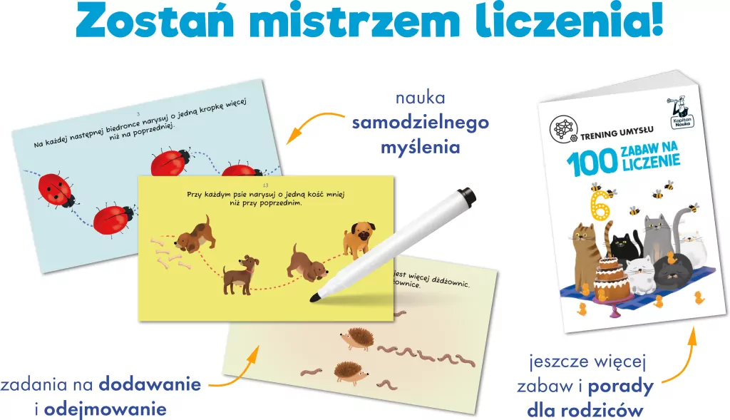 Kapitan Nauka Trening umysłu 100 zabaw na liczenie - tantis.pl