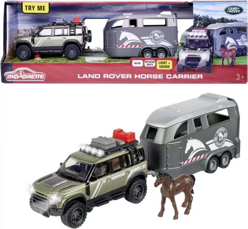 Majorette Land Rover zestaw dżokeja 25cm - tantis.pl