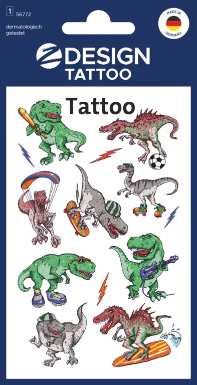 Tatuaże dla dzieci: Dinozaury - tantis.pl