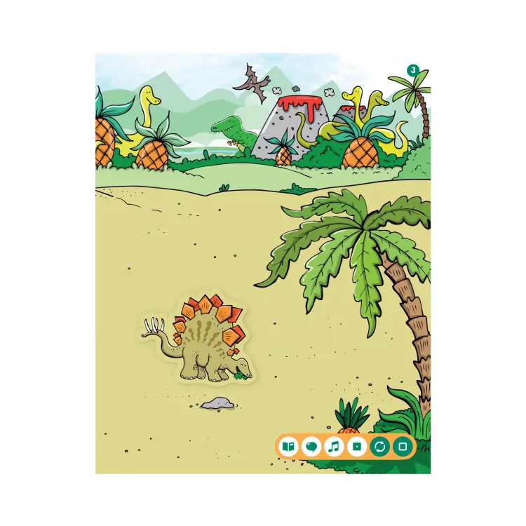 Dinozaury. Zeszyt z naklejkami. Czytaj z Albikiem - tantis.pl