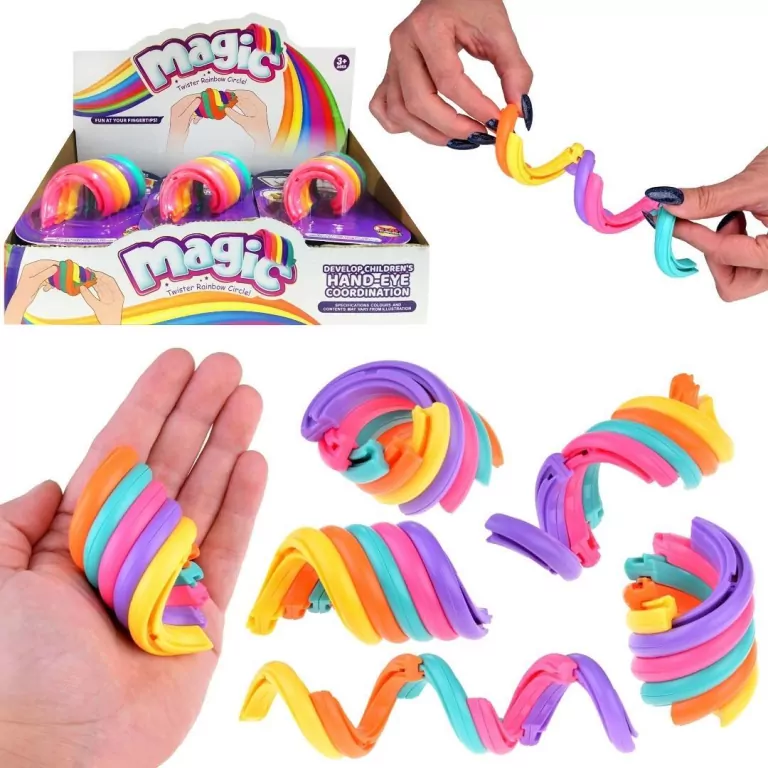 Pierścienie przesuwne tęczowe fidget - tantis.pl