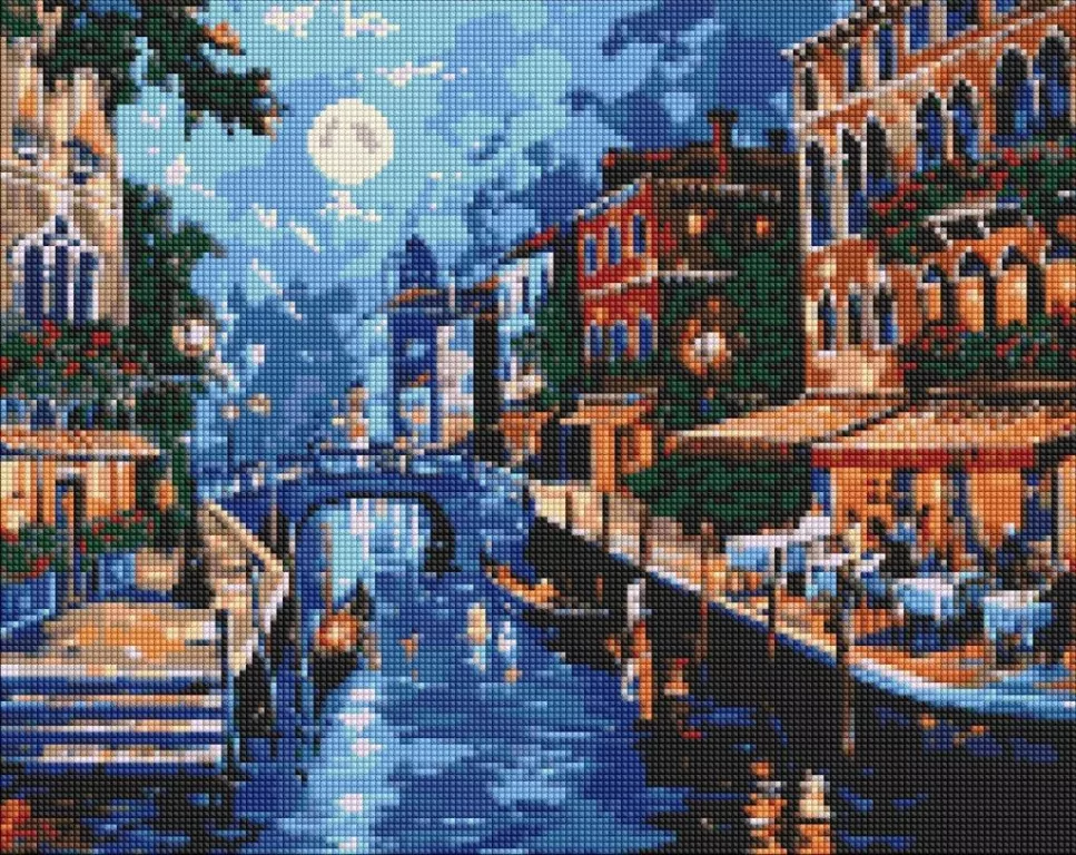 Diamentowa mozaika - Romantyzm Włoch 40x50cm - tantis.pl