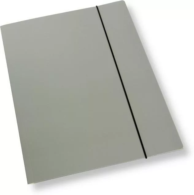 Teczka A4 z gumką lakier szara 350gsm - tantis.pl