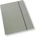 Teczka A4 z gumką lakier szara 350gsm - tantis.pl