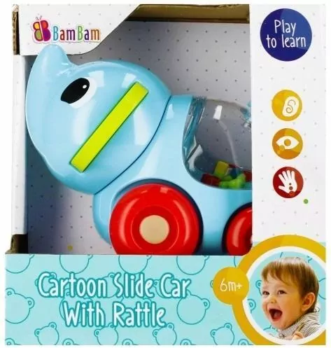 Grzechotka pojazd słonik BAM BAM - tantis.pl