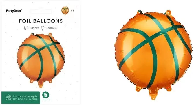 Balon foliowy Piłka do koszykówki 35x35cm - tantis.pl