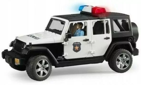 Bruder. Jeep Wrangler Unlimited Rubicon policyjny - tantis.pl