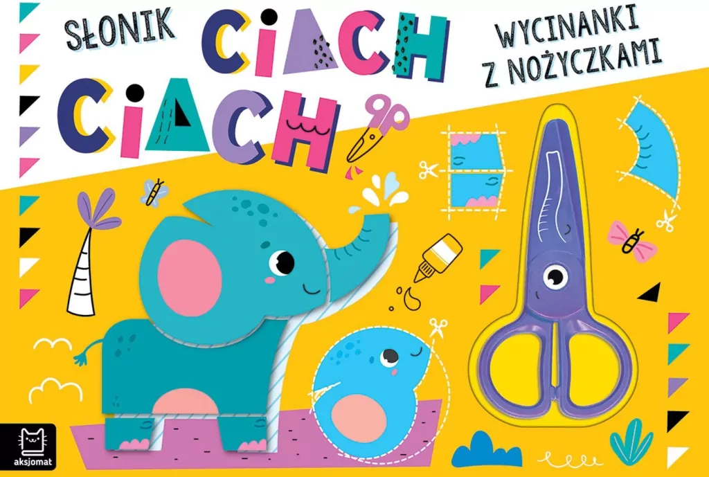 Wycinanki z nożyczkami. Słonik ciach, ciach! - tantis.pl