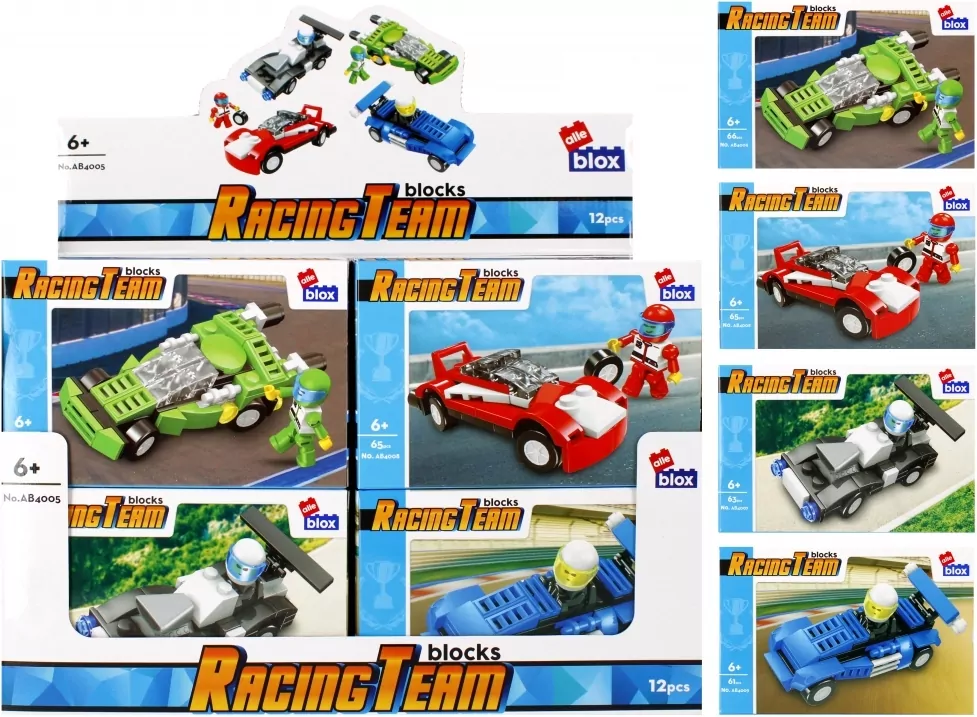 Klocki konstrukcyjne Alleblox Speed 61-66 elementów, mix - tantis.pl