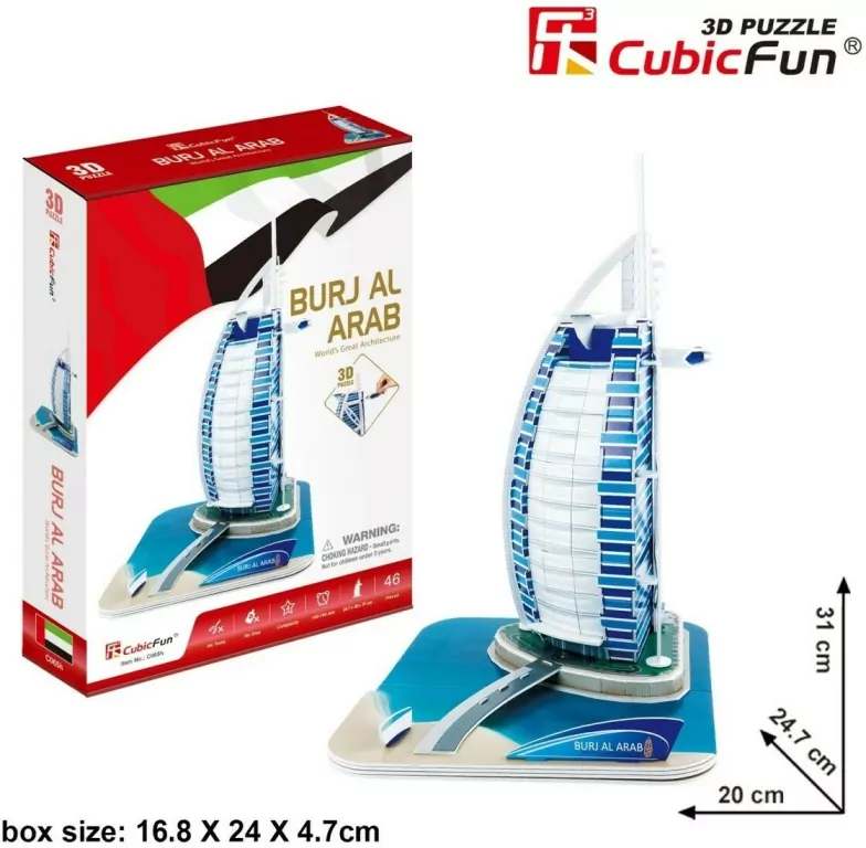 Puzzle 3D. Burj Al Arab. Cubic Fun - tantis.pl