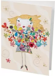 Karnet B6 + koperta Dziewczyna z kwiatami