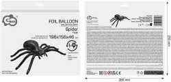 Balon foliowy Pająk czarny stojący 196x156x46cm