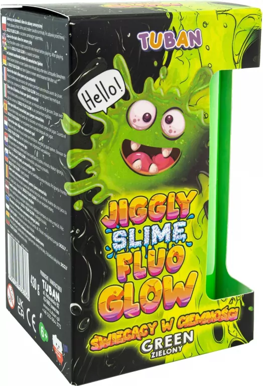 Jiggly Slime Fluo Glow zielony - tantis.pl