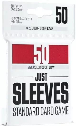 Gamegenic: Just Sleeves - Standard Card Game Sleeves (66x91 mm), Czerwone, 50 sztuk - tantis.pl