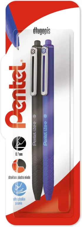 Długopis 0,7 mm BX467 2 szt. czarny niebieski - tantis.pl
