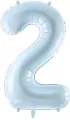 Balon foliowy cyfra 2 72cm jasny niebieski - tantis.pl