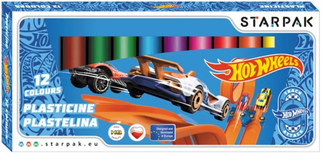 Plastelina 12 kolorów Hot Wheels - tantis.pl