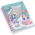 Notatnik z brokatową gwiazdką Sweet Dreams KL11667 - tantis.pl