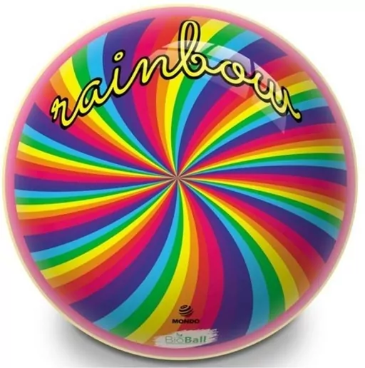 PILKA KOLOROWA 23CM RAINBOW FLUO - tantis.pl