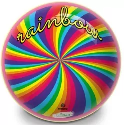 PILKA KOLOROWA 23CM RAINBOW FLUO