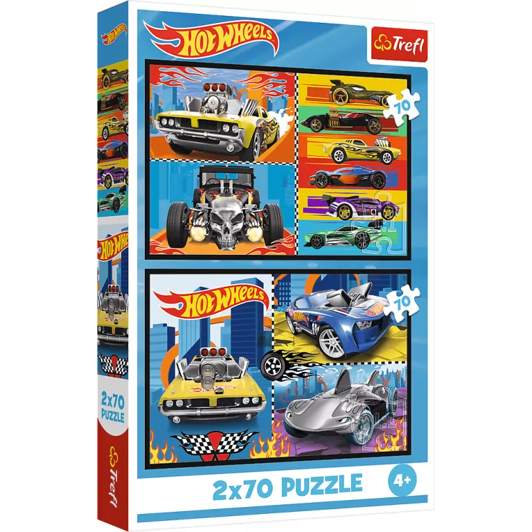 Puzzle 2x70 Samochodziki TREFL - tantis.pl